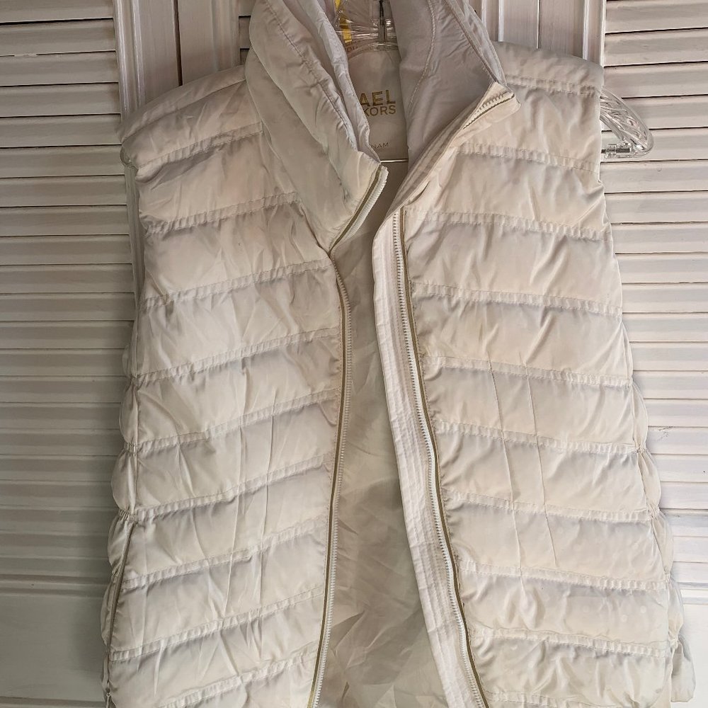 Michael Kors size small white puffy vest
